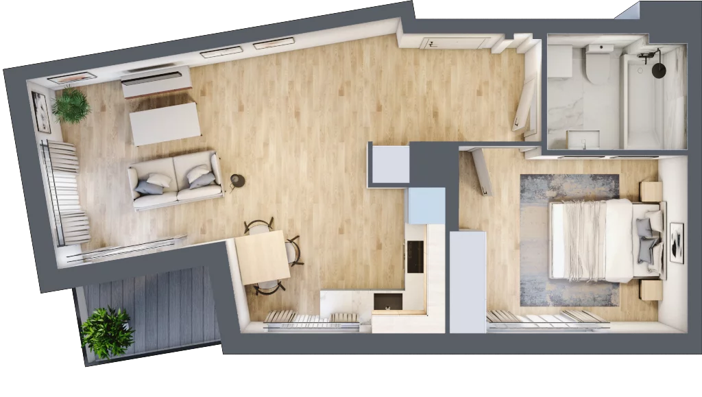 2 pokoje, mieszkanie 45,68 m², piętro 6, oferta nr 7B123, Ursus Centralny etap V i VI, Warszawa, Ursus, Szamoty, ul. Kazimierza Gierdziejewskiego