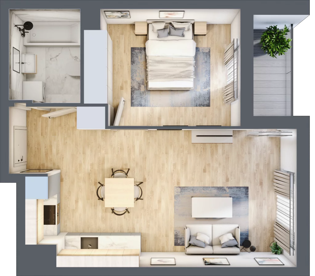 2 pokoje, mieszkanie 45,34 m², piętro 2, oferta nr 7A060, Ursus Centralny etap V i VI, Warszawa, Ursus, Szamoty, ul. Kazimierza Gierdziejewskiego