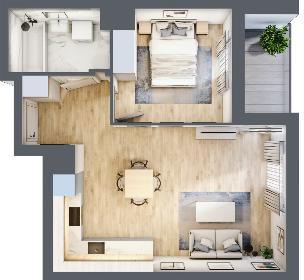 2 pokoje, mieszkanie 44,13 m², piętro 7, oferta nr 7A091, Ursus Centralny etap V i VI, Warszawa, Ursus, Szamoty, ul. Kazimierza Gierdziejewskiego