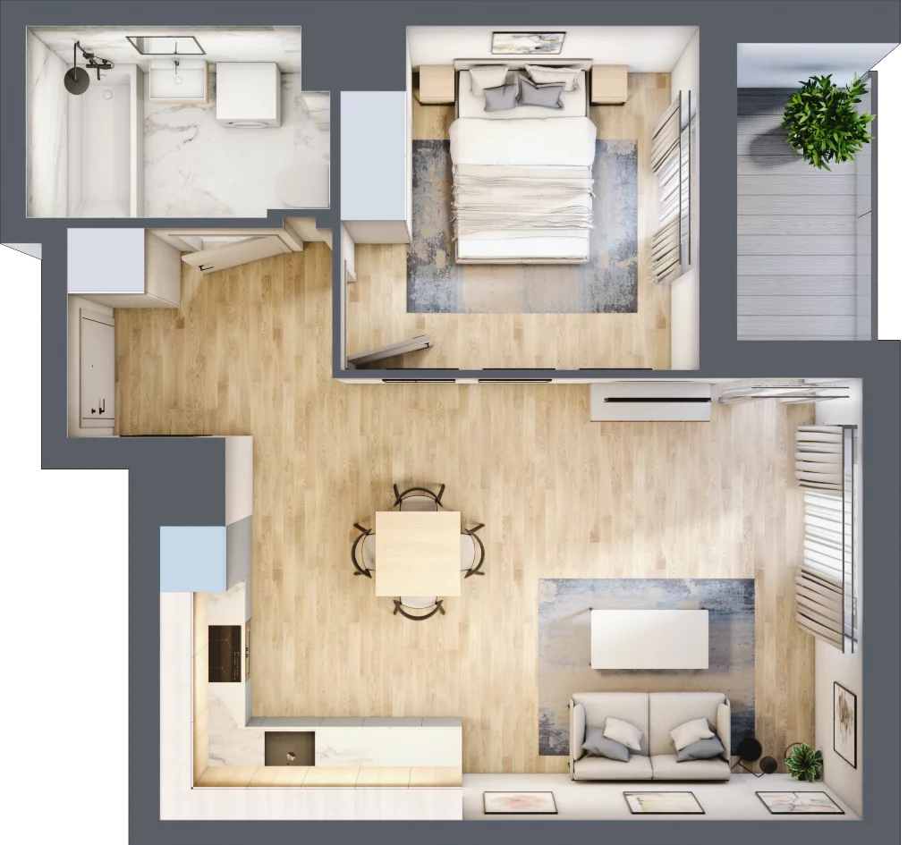 2 pokoje, mieszkanie 44,13 m², piętro 3, oferta nr 7A067, Ursus Centralny etap V i VI, Warszawa, Ursus, Szamoty, ul. Kazimierza Gierdziejewskiego