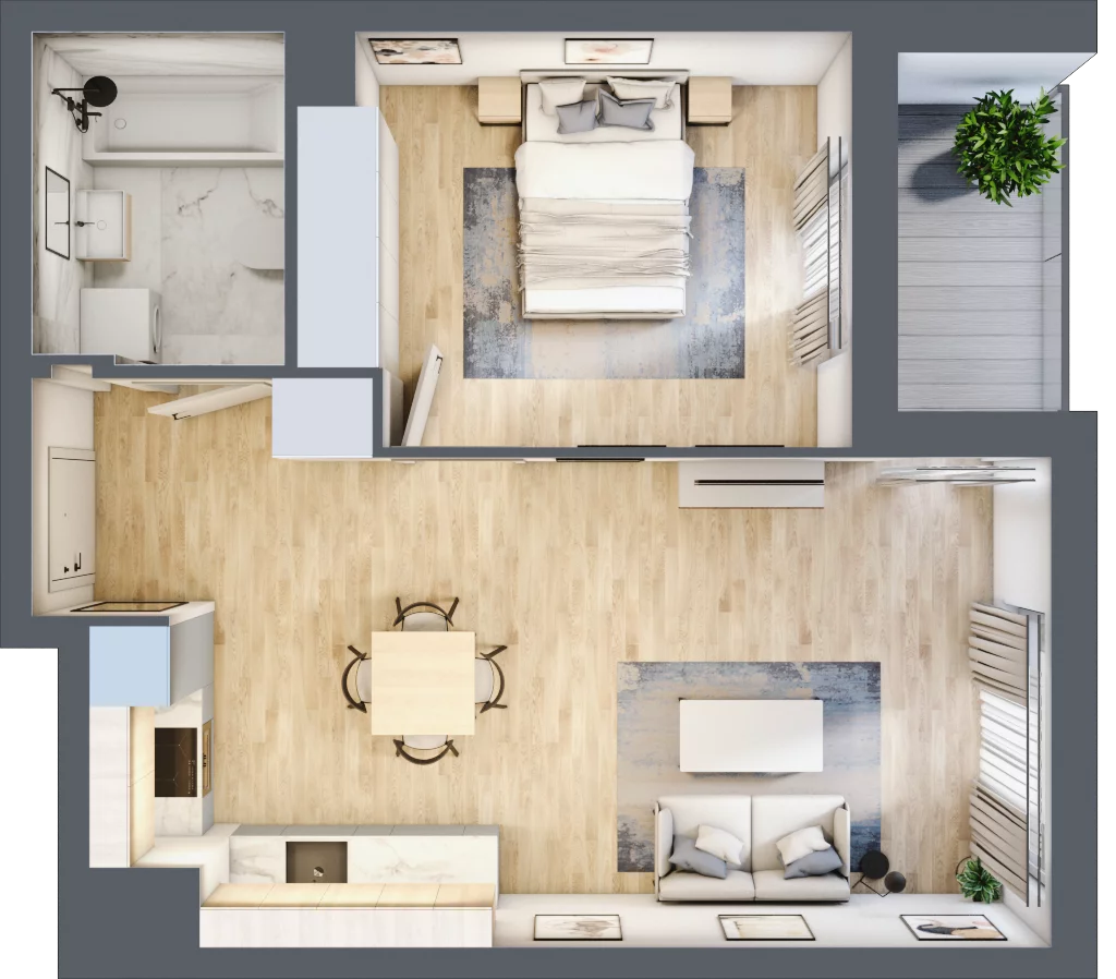 2 pokoje, mieszkanie 45,34 m², piętro 7, oferta nr 7A090, Ursus Centralny etap V i VI, Warszawa, Ursus, Szamoty, ul. Kazimierza Gierdziejewskiego