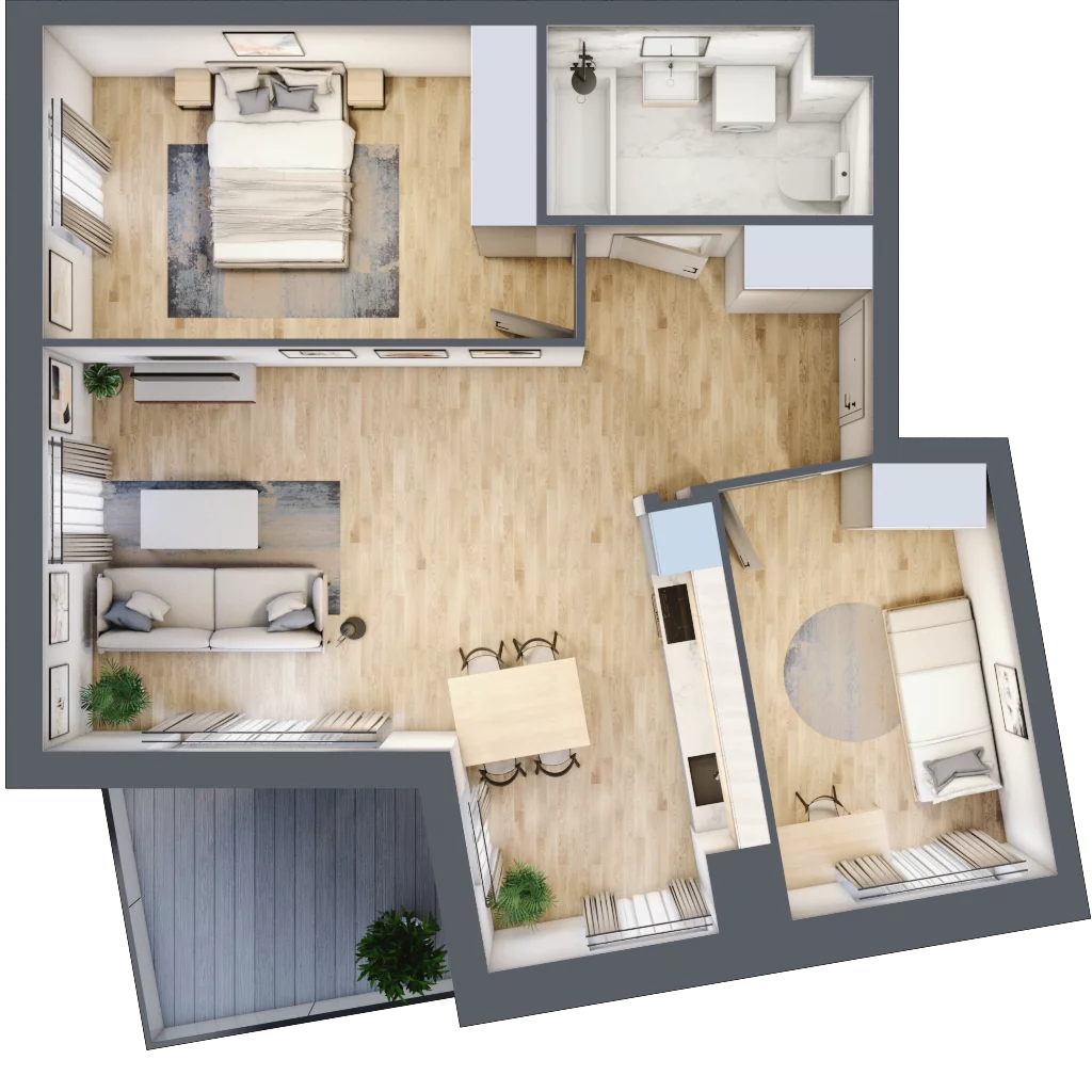3 pokoje, mieszkanie 63,13 m², piętro 2, oferta nr 7A014, Ursus Centralny etap V i VI, Warszawa, Ursus, Szamoty, ul. Kazimierza Gierdziejewskiego