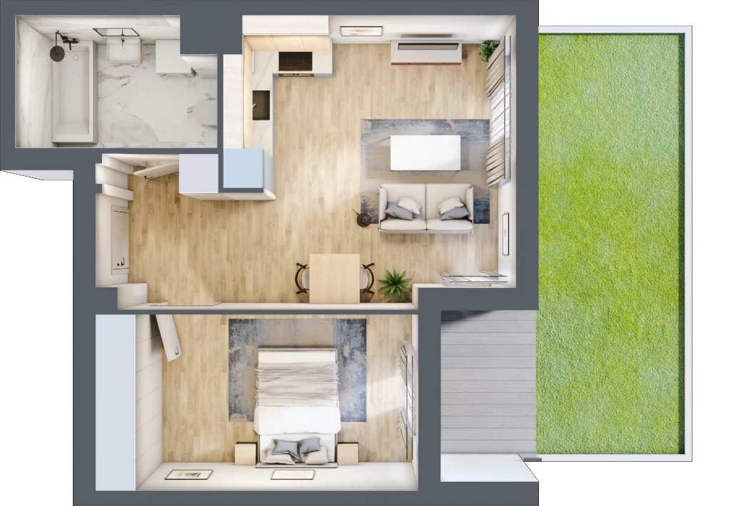 2 pokoje, mieszkanie 43,23 m², parter, oferta nr 7A049, Ursus Centralny etap V i VI, Warszawa, Ursus, Szamoty, ul. Kazimierza Gierdziejewskiego