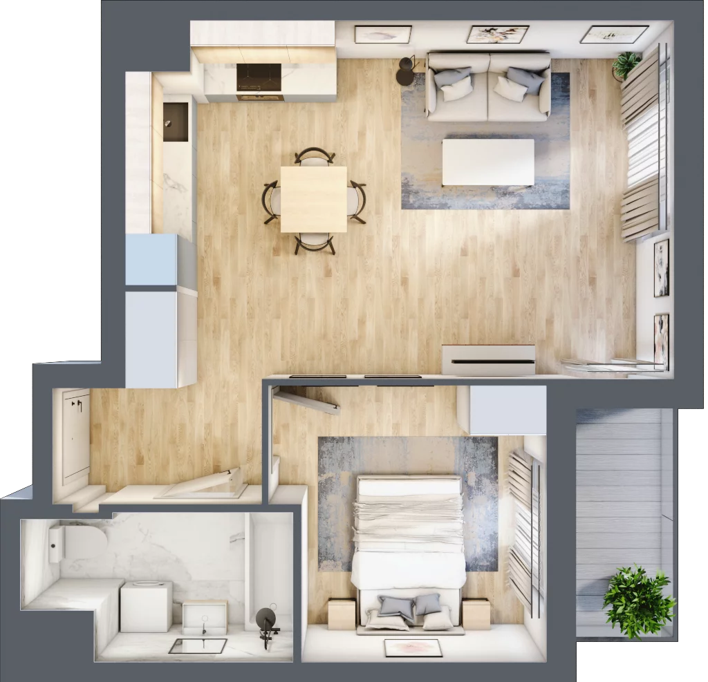 2 pokoje, mieszkanie 45,03 m², piętro 1, oferta nr 7A005, Ursus Centralny etap V i VI, Warszawa, Ursus, Szamoty, ul. Kazimierza Gierdziejewskiego