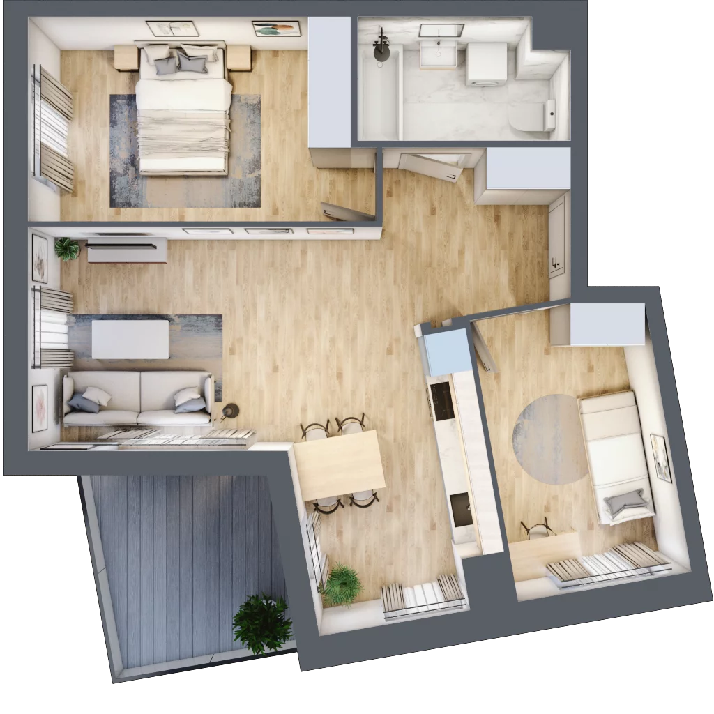 3 pokoje, mieszkanie 60,98 m², piętro 7, oferta nr 7A044, Ursus Centralny etap V i VI, Warszawa, Ursus, Szamoty, ul. Kazimierza Gierdziejewskiego