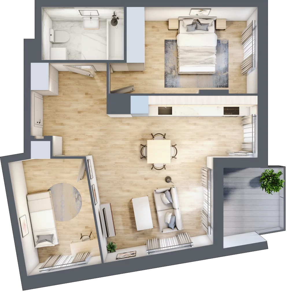 3 pokoje, mieszkanie 59,32 m², piętro 2, oferta nr 7A013, Ursus Centralny etap V i VI, Warszawa, Ursus, Szamoty, ul. Kazimierza Gierdziejewskiego