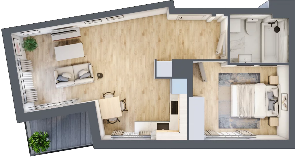 2 pokoje, mieszkanie 45,72 m², piętro 3, oferta nr 7B110, Ursus Centralny etap V i VI, Warszawa, Ursus, Szamoty, ul. Kazimierza Gierdziejewskiego