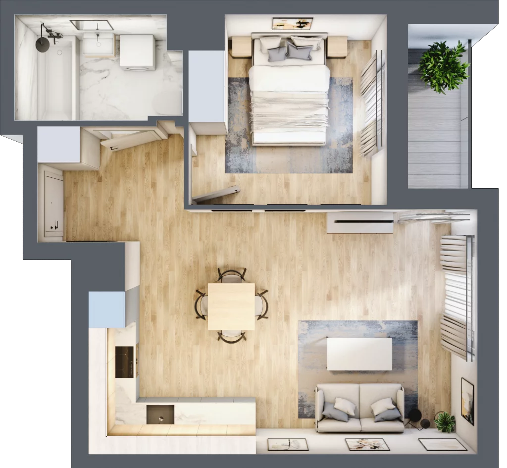 2 pokoje, mieszkanie 44,13 m², piętro 4, oferta nr 7A073, Ursus Centralny etap V i VI, Warszawa, Ursus, Szamoty, ul. Kazimierza Gierdziejewskiego