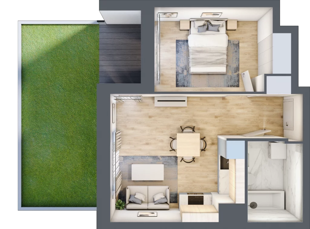 2 pokoje, mieszkanie 37,85 m², parter, oferta nr 8A001, Ursus Centralny etap V i VI, Warszawa, Ursus, Szamoty, ul. Kazimierza Gierdziejewskiego