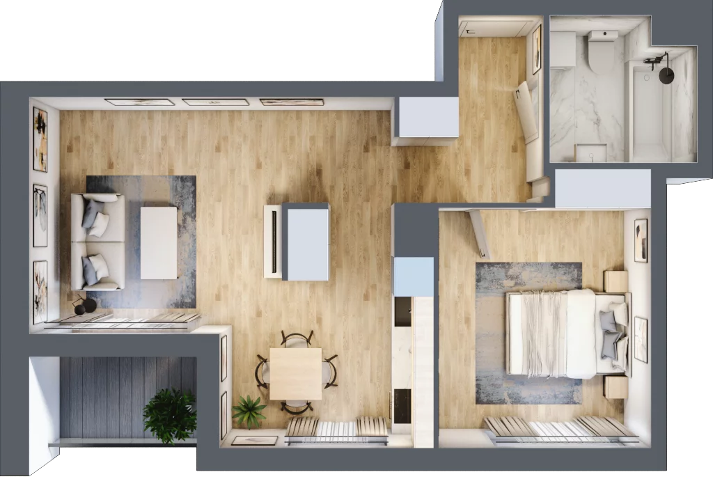 2 pokoje, mieszkanie 49,41 m², piętro 7, oferta nr 8A035, Ursus Centralny etap V i VI, Warszawa, Ursus, Szamoty, ul. Kazimierza Gierdziejewskiego