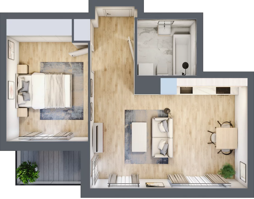 2 pokoje, mieszkanie 45,72 m², piętro 2, oferta nr 8B042, Ursus Centralny etap V i VI, Warszawa, Ursus, Szamoty, ul. Kazimierza Gierdziejewskiego
