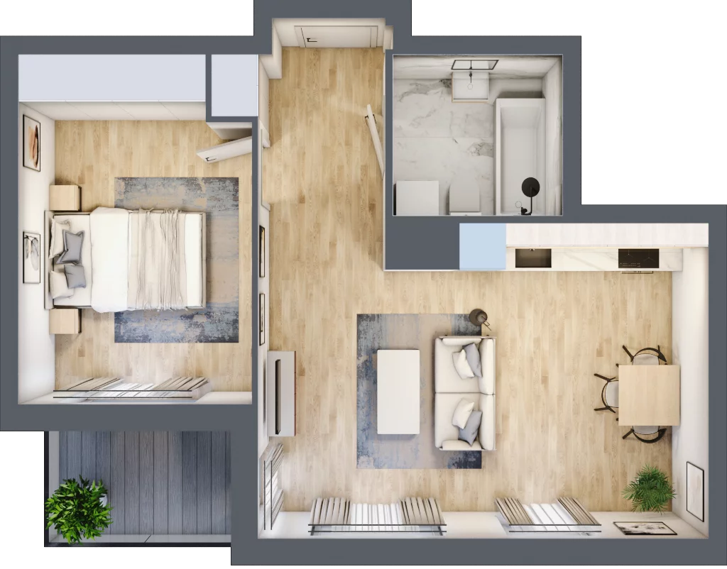 2 pokoje, mieszkanie 45,72 m², piętro 4, oferta nr 8B048, Ursus Centralny etap V i VI, Warszawa, Ursus, Szamoty, ul. Kazimierza Gierdziejewskiego