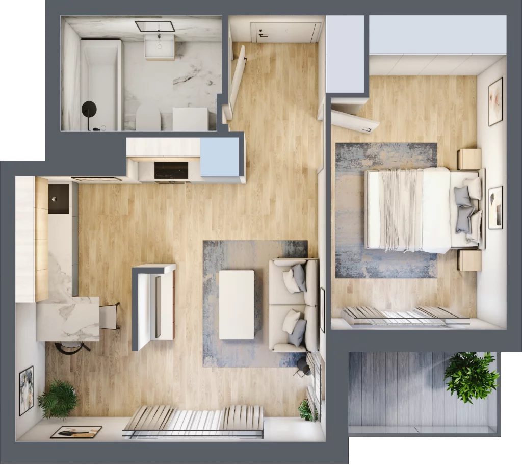 2 pokoje, mieszkanie 42,33 m², piętro 3, oferta nr 8A014, Ursus Centralny etap V i VI, Warszawa, Ursus, Szamoty, ul. Kazimierza Gierdziejewskiego