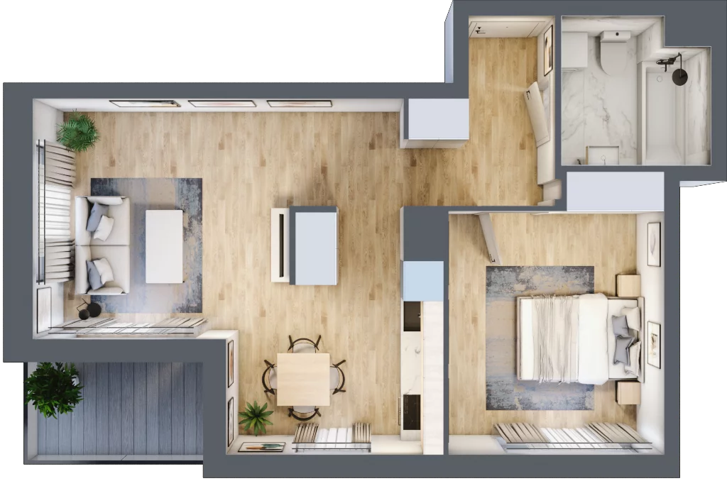 2 pokoje, mieszkanie 49,41 m², piętro 3, oferta nr 8A015, Ursus Centralny etap V i VI, Warszawa, Ursus, Szamoty, ul. Kazimierza Gierdziejewskiego