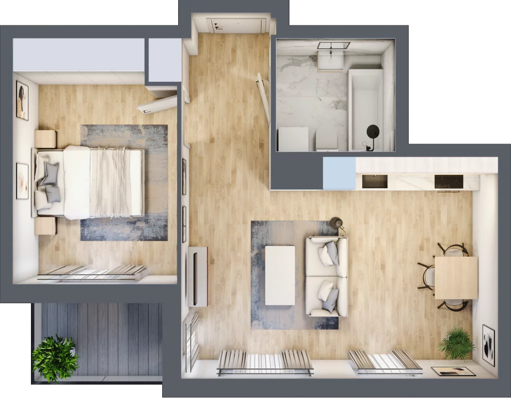 2 pokoje, mieszkanie 45,72 m², piętro 4, oferta nr 8B048, Ursus Centralny etap V i VI, Warszawa, Ursus, Szamoty, ul. Kazimierza Gierdziejewskiego