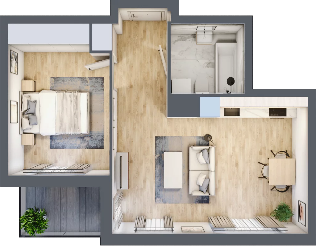 2 pokoje, mieszkanie 45,72 m², piętro 6, oferta nr 8B054, Ursus Centralny etap V i VI, Warszawa, Ursus, Szamoty, ul. Kazimierza Gierdziejewskiego