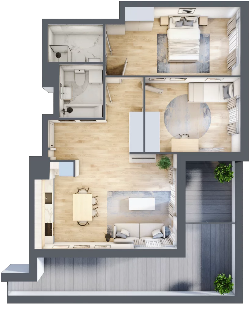 3 pokoje, mieszkanie 68,52 m², piętro 1, oferta nr 9A003, Ursus Centralny, Warszawa, Ursus, Szamoty, ul. Kazimierza Gierdziejewskiego