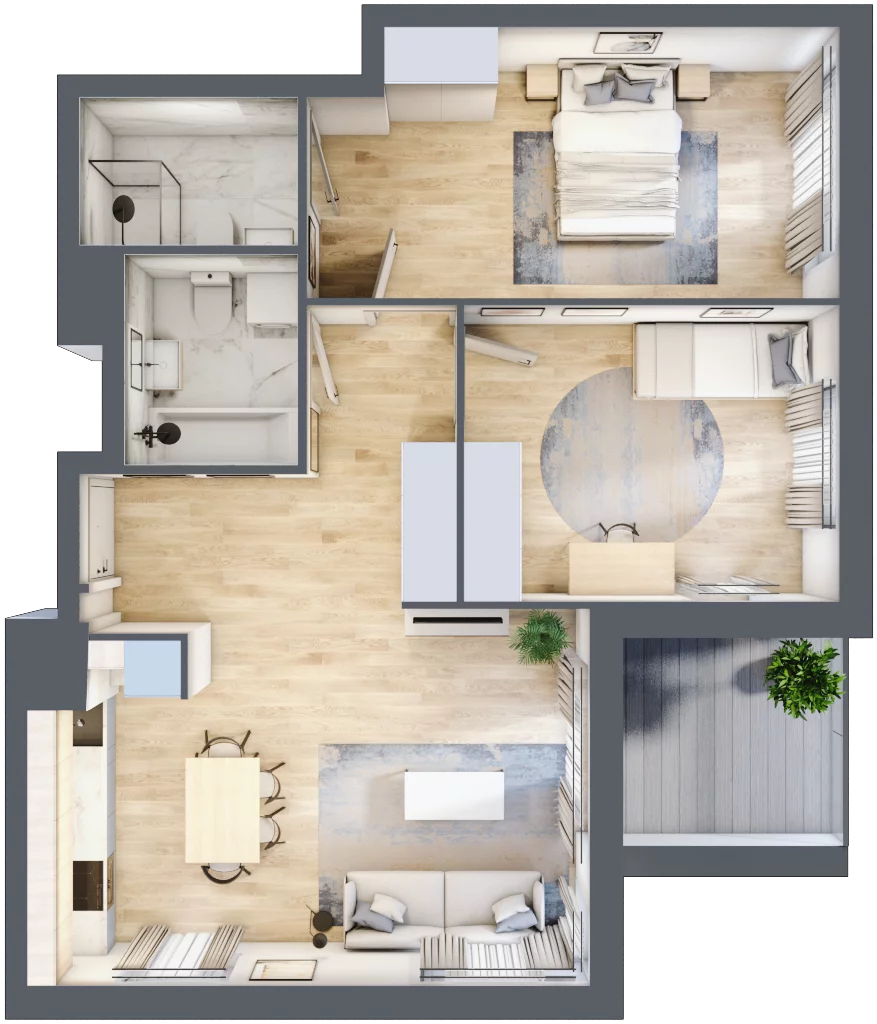 3 pokoje, mieszkanie 68,52 m², piętro 3, oferta nr 9A011, Ursus Centralny, Warszawa, Ursus, Szamoty, ul. Kazimierza Gierdziejewskiego