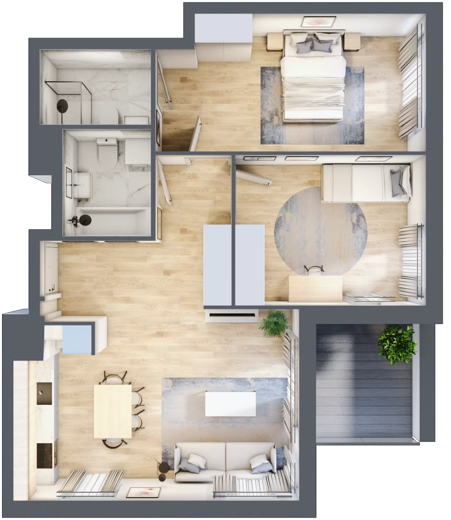 3 pokoje, mieszkanie 68,52 m², piętro 4, oferta nr 9A015, Ursus Centralny, Warszawa, Ursus, Szamoty, ul. Kazimierza Gierdziejewskiego