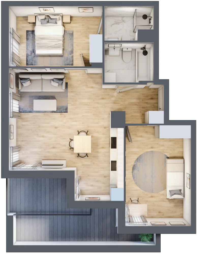 3 pokoje, mieszkanie 65,06 m², piętro 1, oferta nr 9A004, Ursus Centralny, Warszawa, Ursus, Szamoty, ul. Kazimierza Gierdziejewskiego