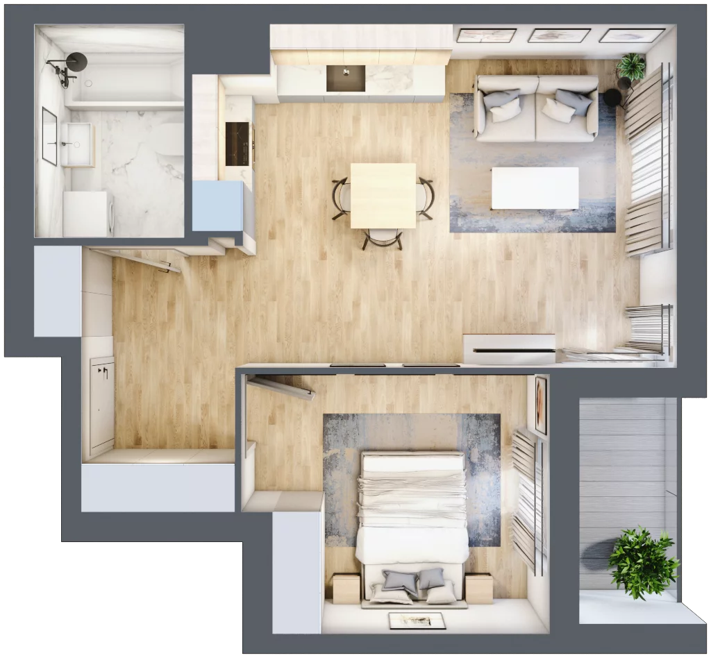 2 pokoje, mieszkanie 44,37 m², piętro 2, oferta nr 9A006, Ursus Centralny, Warszawa, Ursus, Szamoty, ul. Kazimierza Gierdziejewskiego