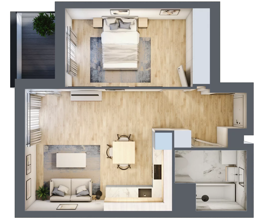 2 pokoje, mieszkanie 45,97 m², piętro 3, oferta nr 9A013, Ursus Centralny, Warszawa, Ursus, Szamoty, ul. Kazimierza Gierdziejewskiego