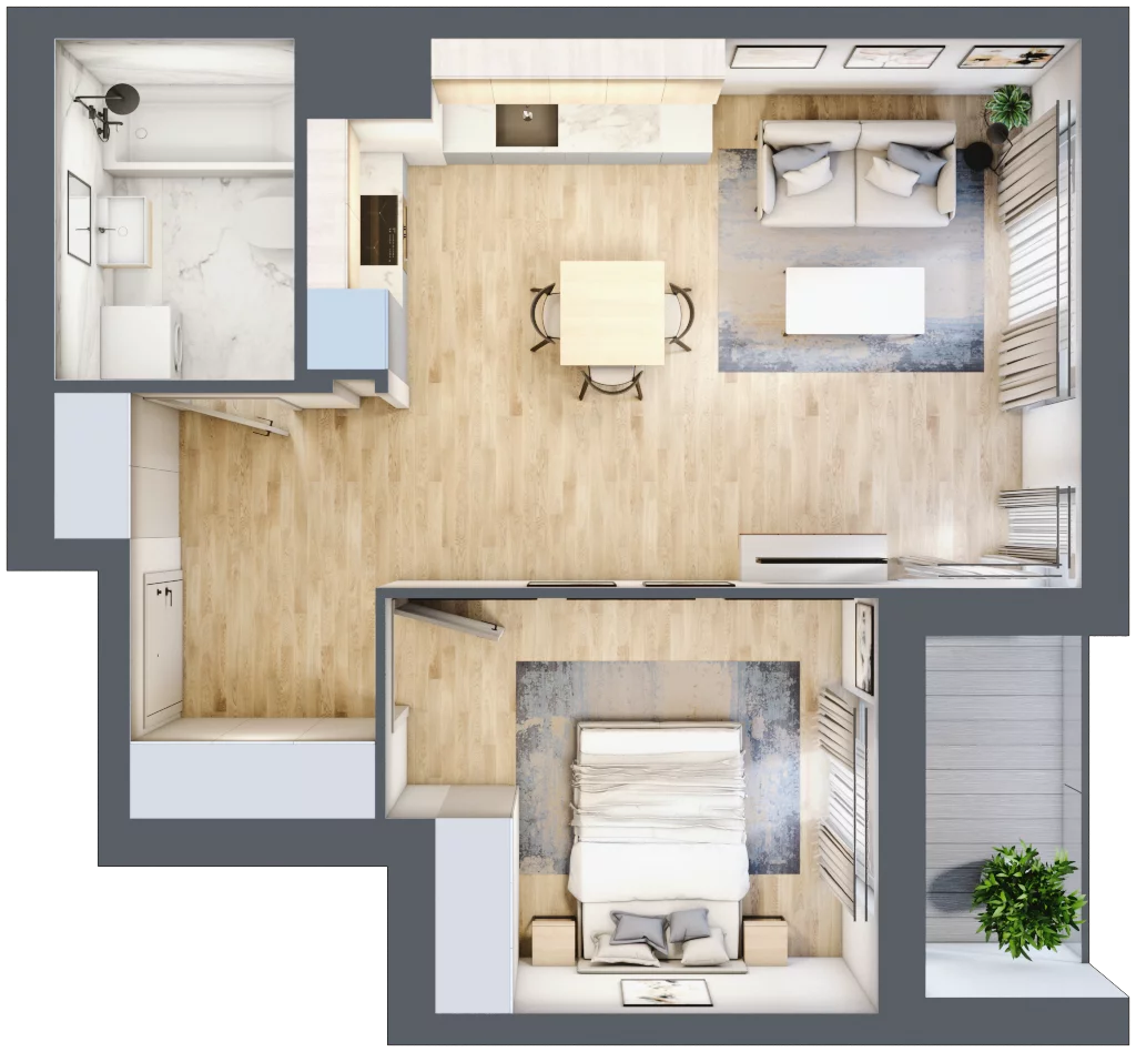 2 pokoje, mieszkanie 44,37 m², piętro 6, oferta nr 9A022, Ursus Centralny, Warszawa, Ursus, Szamoty, ul. Kazimierza Gierdziejewskiego