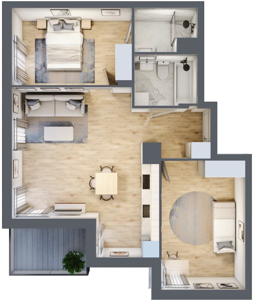 3 pokoje, mieszkanie 65,06 m², piętro 3, oferta nr 9A012, Ursus Centralny, Warszawa, Ursus, Szamoty, ul. Kazimierza Gierdziejewskiego