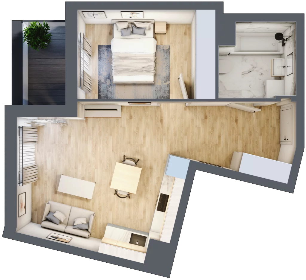 2 pokoje, mieszkanie 42,69 m², piętro 4, oferta nr 9B060, Ursus Centralny, Warszawa, Ursus, Szamoty, ul. Kazimierza Gierdziejewskiego