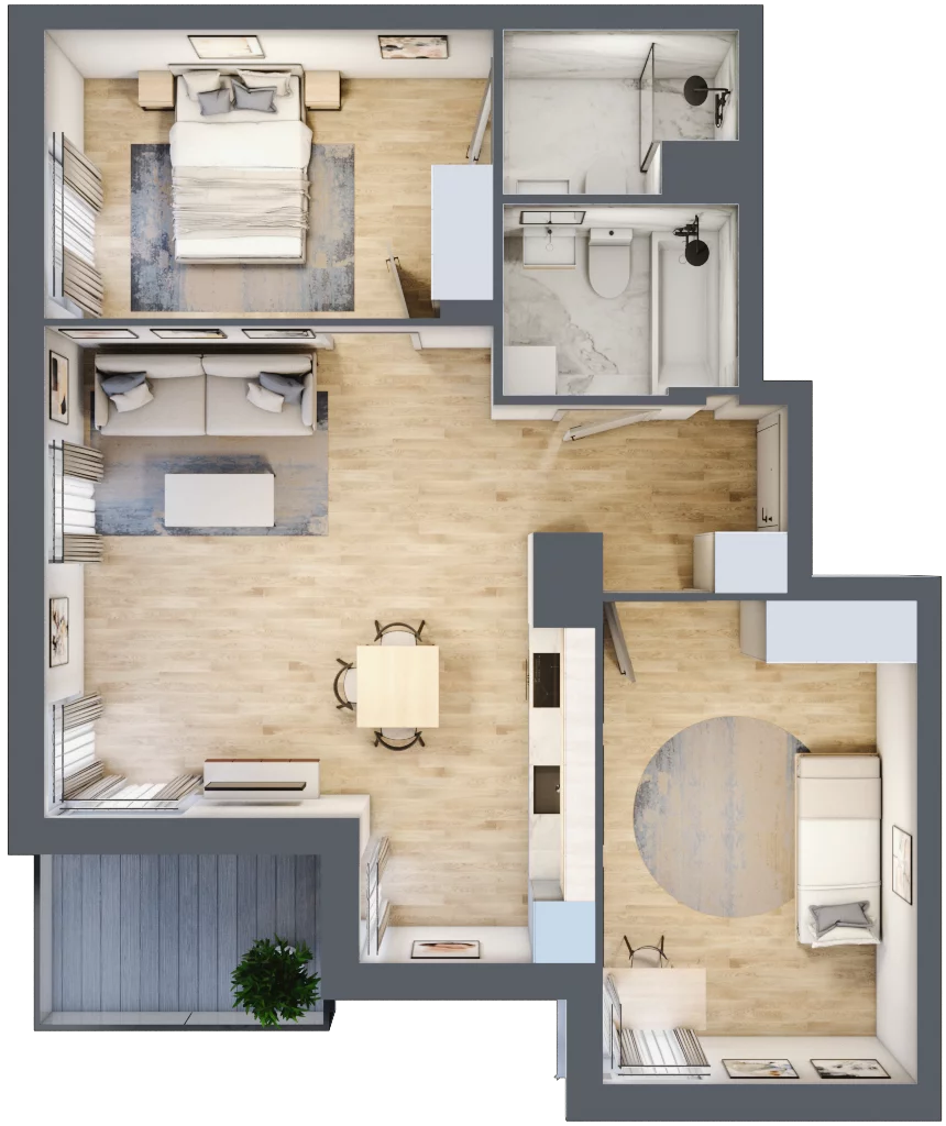 3 pokoje, mieszkanie 64,95 m², piętro 5, oferta nr 9A020, Ursus Centralny, Warszawa, Ursus, Szamoty, ul. Kazimierza Gierdziejewskiego