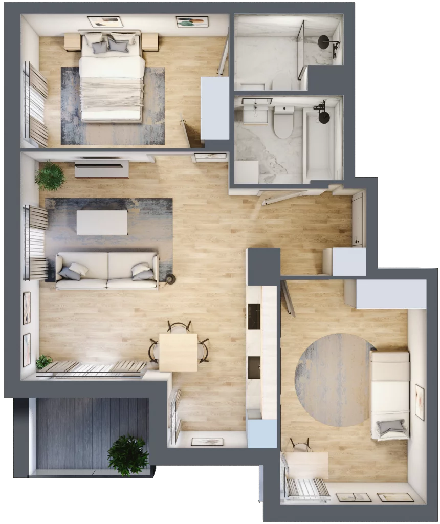 3 pokoje, mieszkanie 65,06 m², piętro 4, oferta nr 9A016, Ursus Centralny, Warszawa, Ursus, Szamoty, ul. Kazimierza Gierdziejewskiego