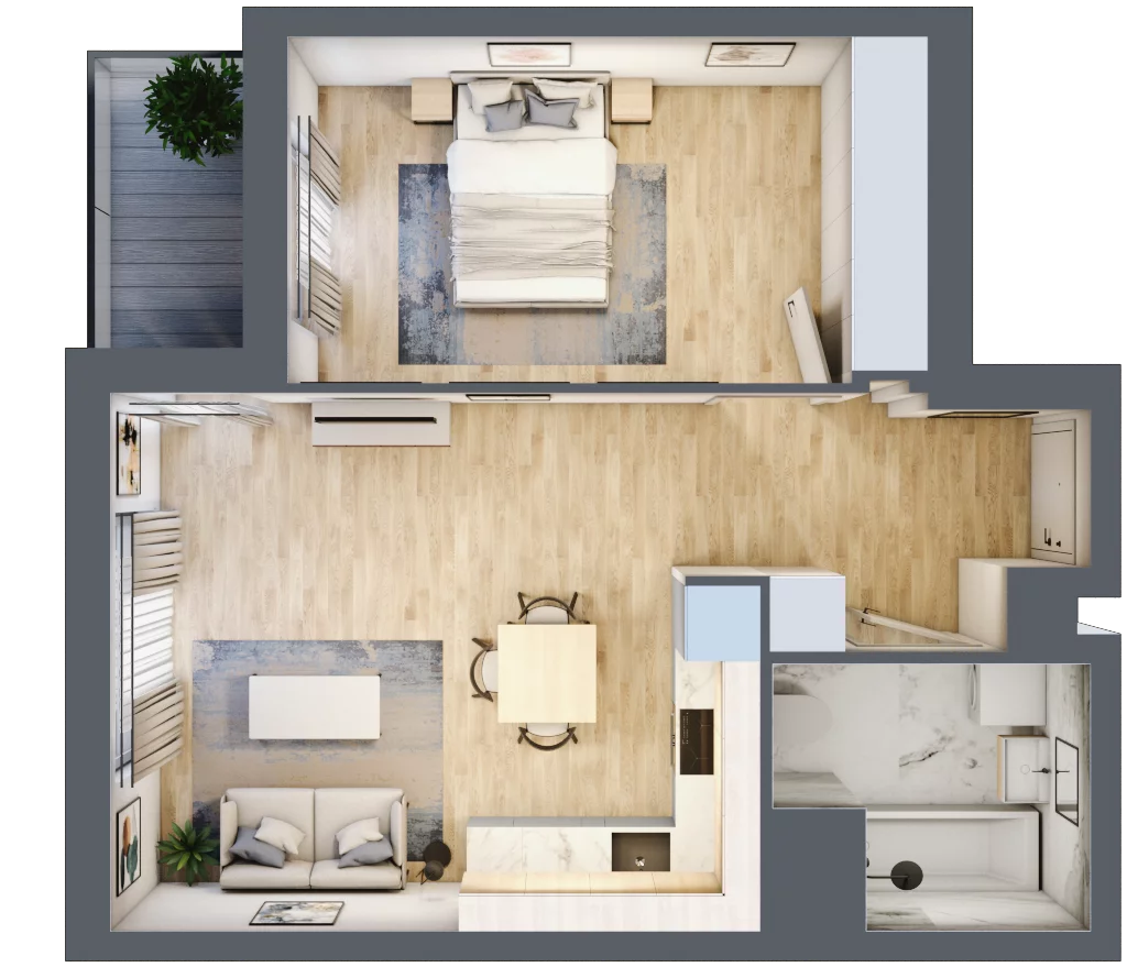 2 pokoje, mieszkanie 45,97 m², piętro 2, oferta nr 9A009, Ursus Centralny, Warszawa, Ursus, Szamoty, ul. Kazimierza Gierdziejewskiego