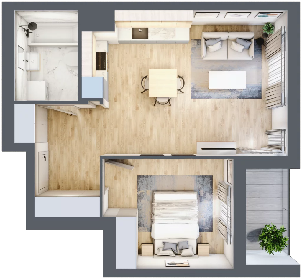 2 pokoje, mieszkanie 44,37 m², piętro 7, oferta nr 9A025, Ursus Centralny, Warszawa, Ursus, Szamoty, ul. Kazimierza Gierdziejewskiego