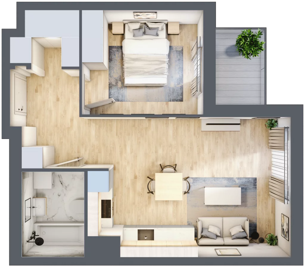 2 pokoje, mieszkanie 45,91 m², piętro 6, oferta nr 9B085, Ursus Centralny, Warszawa, Ursus, Szamoty, ul. Kazimierza Gierdziejewskiego