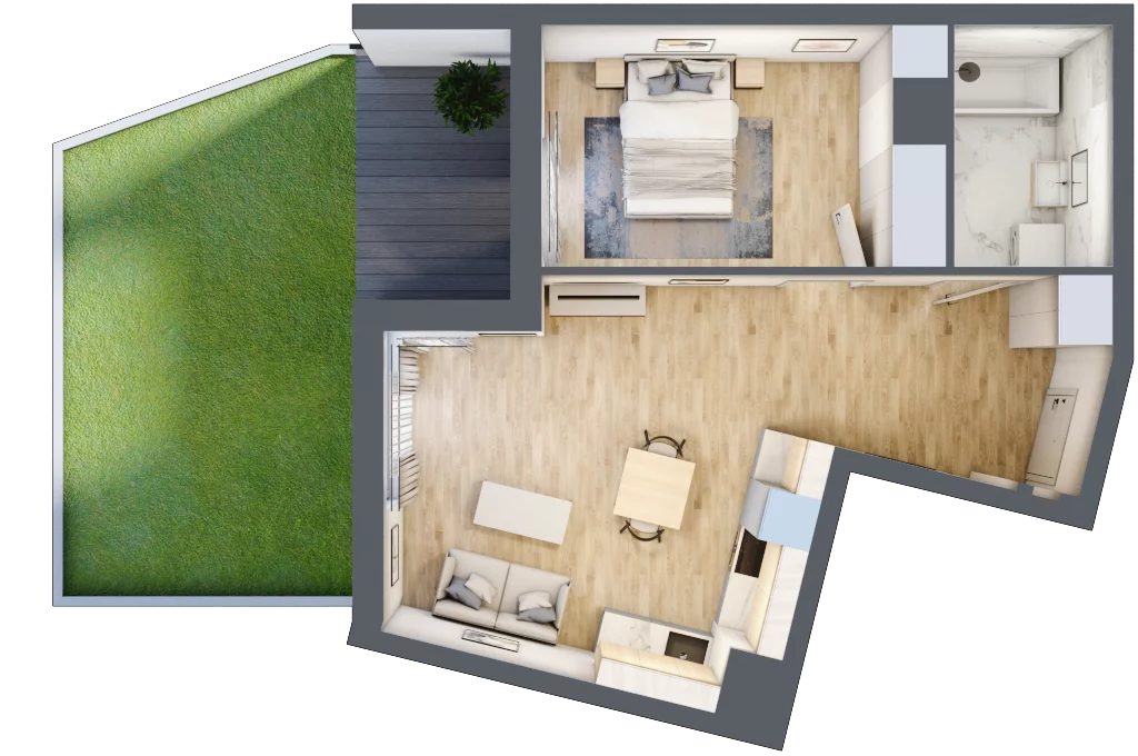2 pokoje, mieszkanie 45,24 m², parter, oferta nr 9B029, Ursus Centralny, Warszawa, Ursus, Szamoty, ul. Kazimierza Gierdziejewskiego