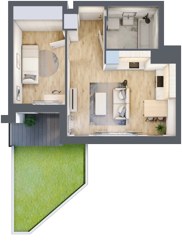 2 pokoje, mieszkanie 38,18 m², parter, oferta nr 9B030, Ursus Centralny, Warszawa, Ursus, Szamoty, ul. Kazimierza Gierdziejewskiego