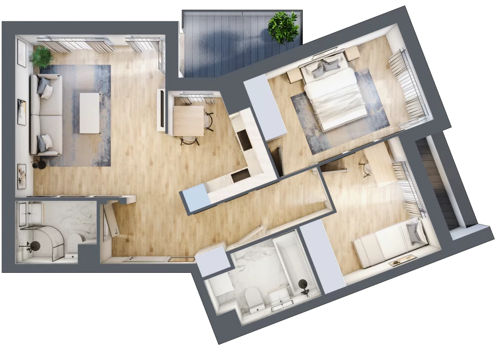 3 pokoje, mieszkanie 63,15 m², piętro 5, oferta nr 9B073, Ursus Centralny, Warszawa, Ursus, Szamoty, ul. Kazimierza Gierdziejewskiego