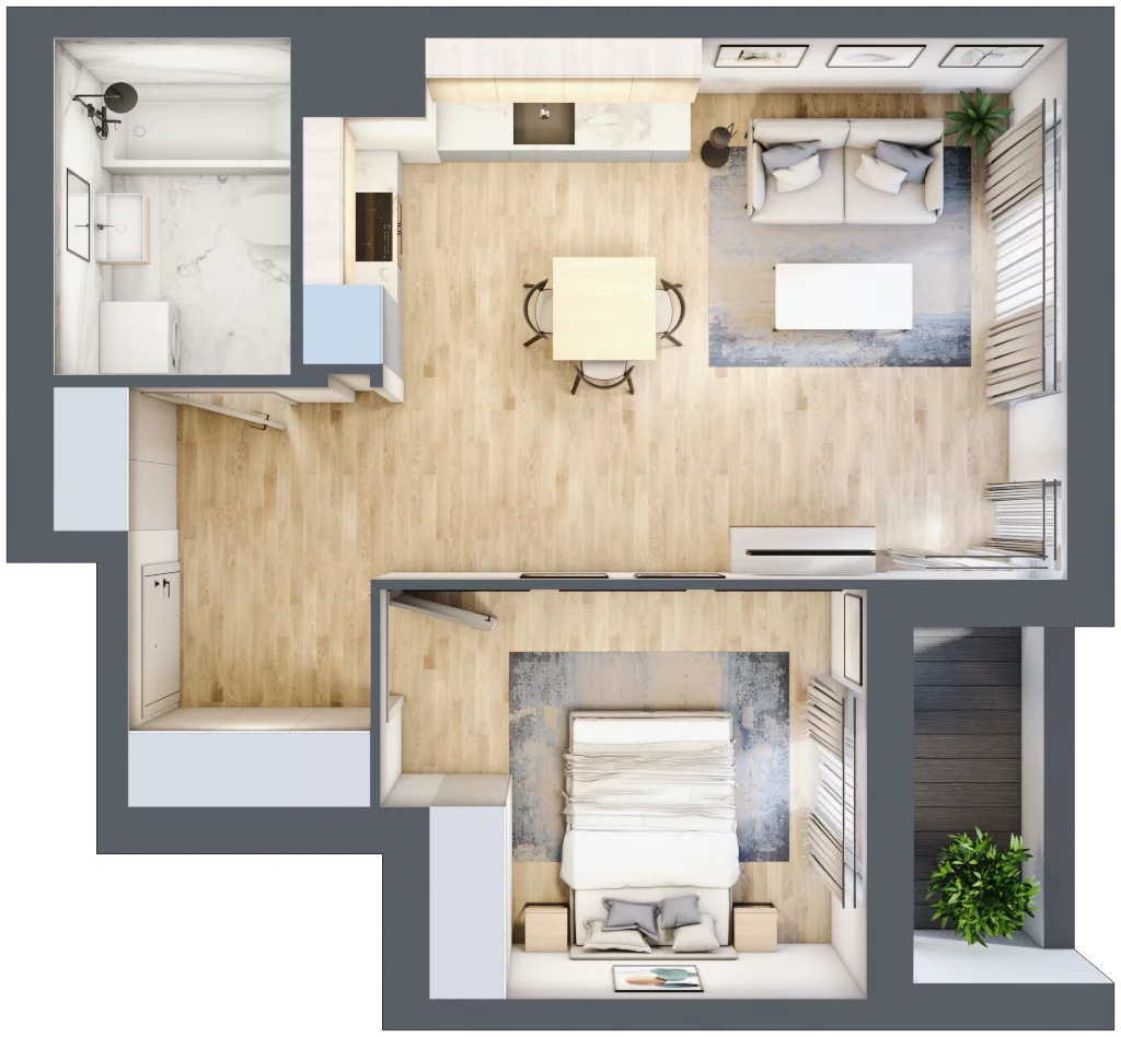 2 pokoje, mieszkanie 44,37 m², piętro 5, oferta nr 9A018, Ursus Centralny, Warszawa, Ursus, Szamoty, ul. Kazimierza Gierdziejewskiego