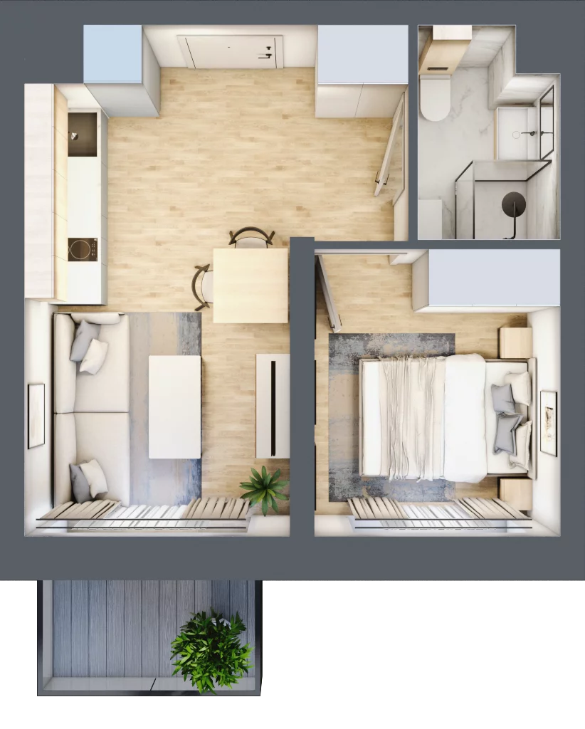 2 pokoje, mieszkanie 27,41 m², piętro 5, oferta nr E24, Osiedle Startowe, Wrocław, Psie Pole-Zawidawie, Zakrzów, ul. Zatorska / al. Sobieskiego