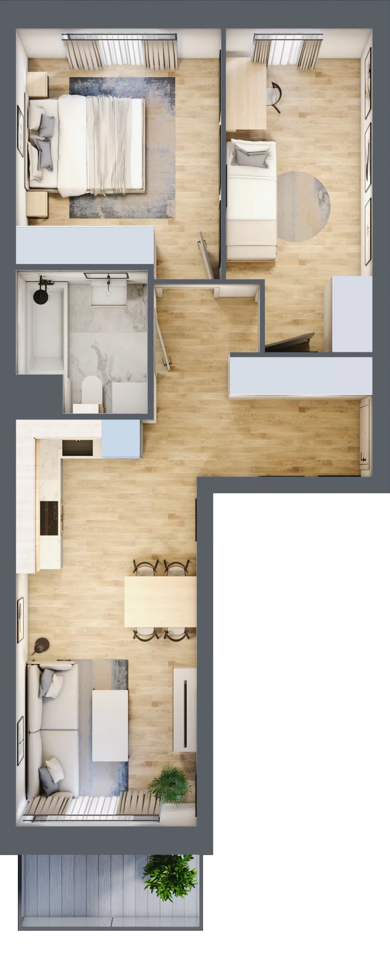 3 pokoje, mieszkanie 54,50 m², piętro 5, oferta nr F17, Osiedle Startowe, Wrocław, Psie Pole-Zawidawie, Zakrzów, ul. Zatorska / al. Sobieskiego