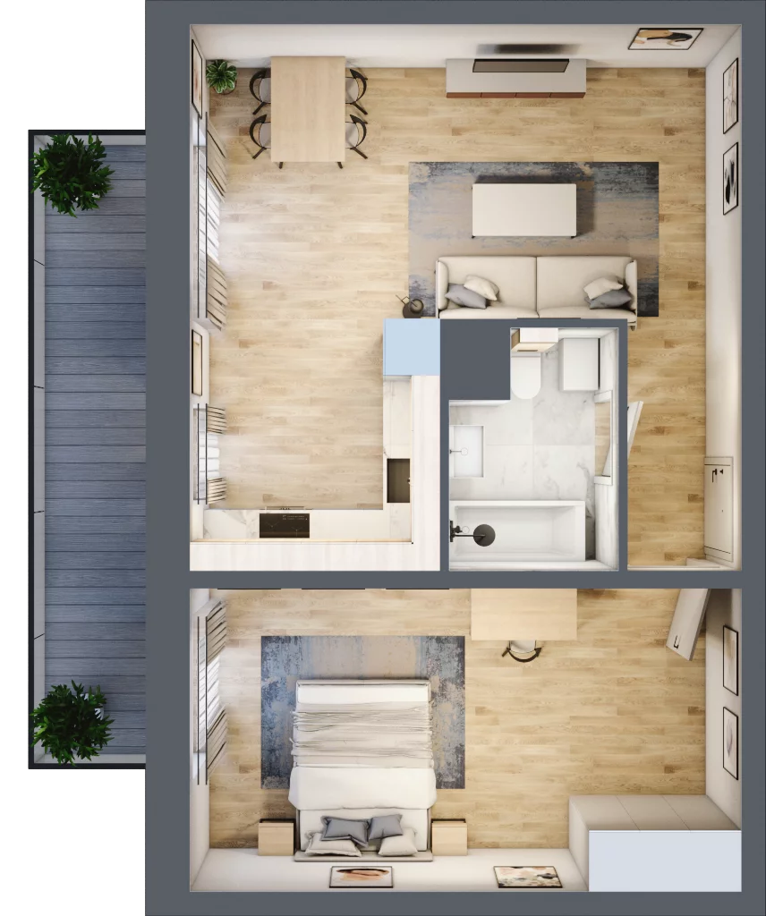 2 pokoje, mieszkanie 50,99 m², piętro 7, oferta nr G52, Osiedle Startowe, Wrocław, Psie Pole-Zawidawie, Zakrzów, ul. Zatorska / al. Sobieskiego