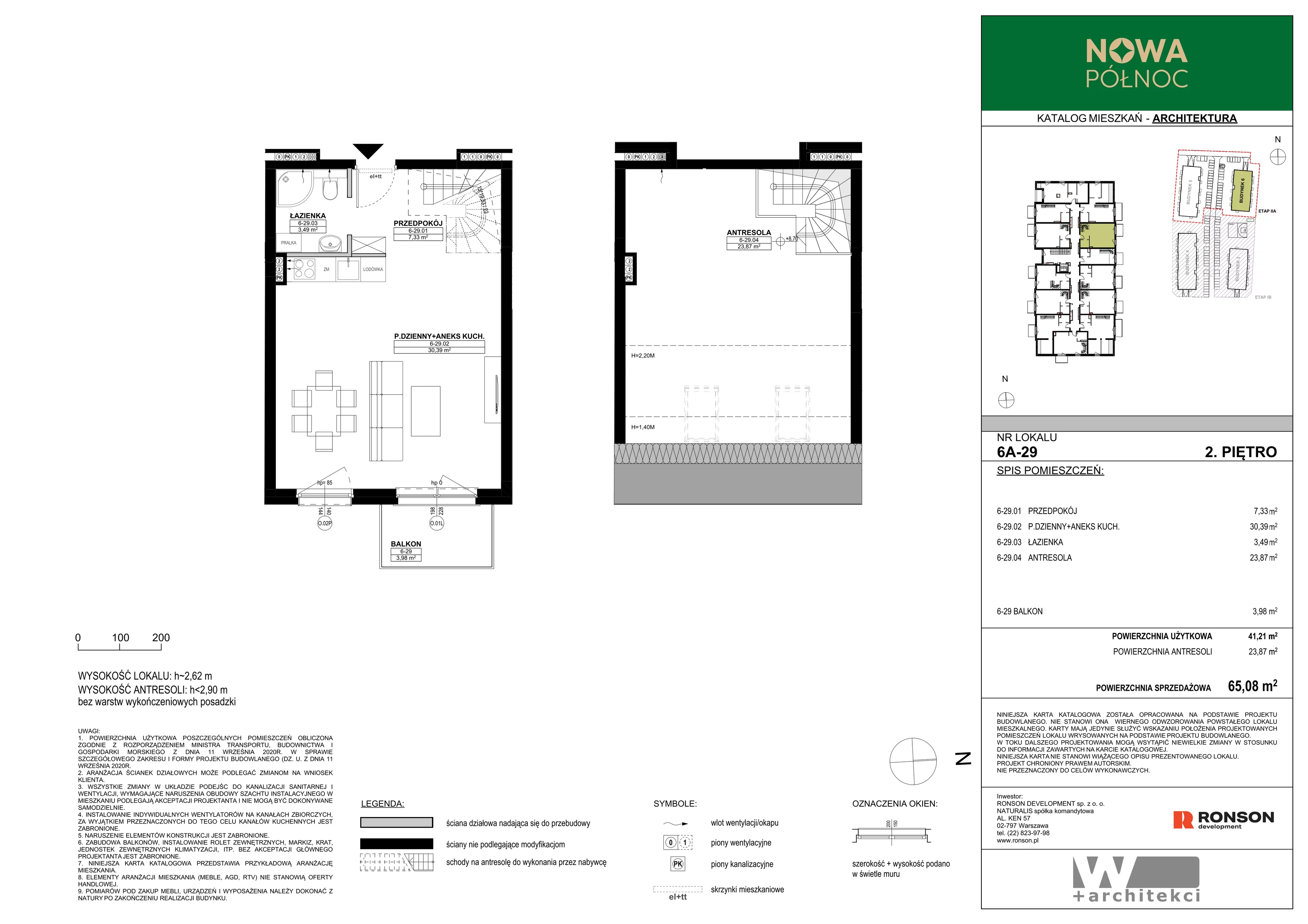 3 pokoje, mieszkanie 41,21 m², piętro 2, oferta nr 6A-29, Nowa Północ 2A, Szczecin, Północ, Stołczyn, ul. Sobola