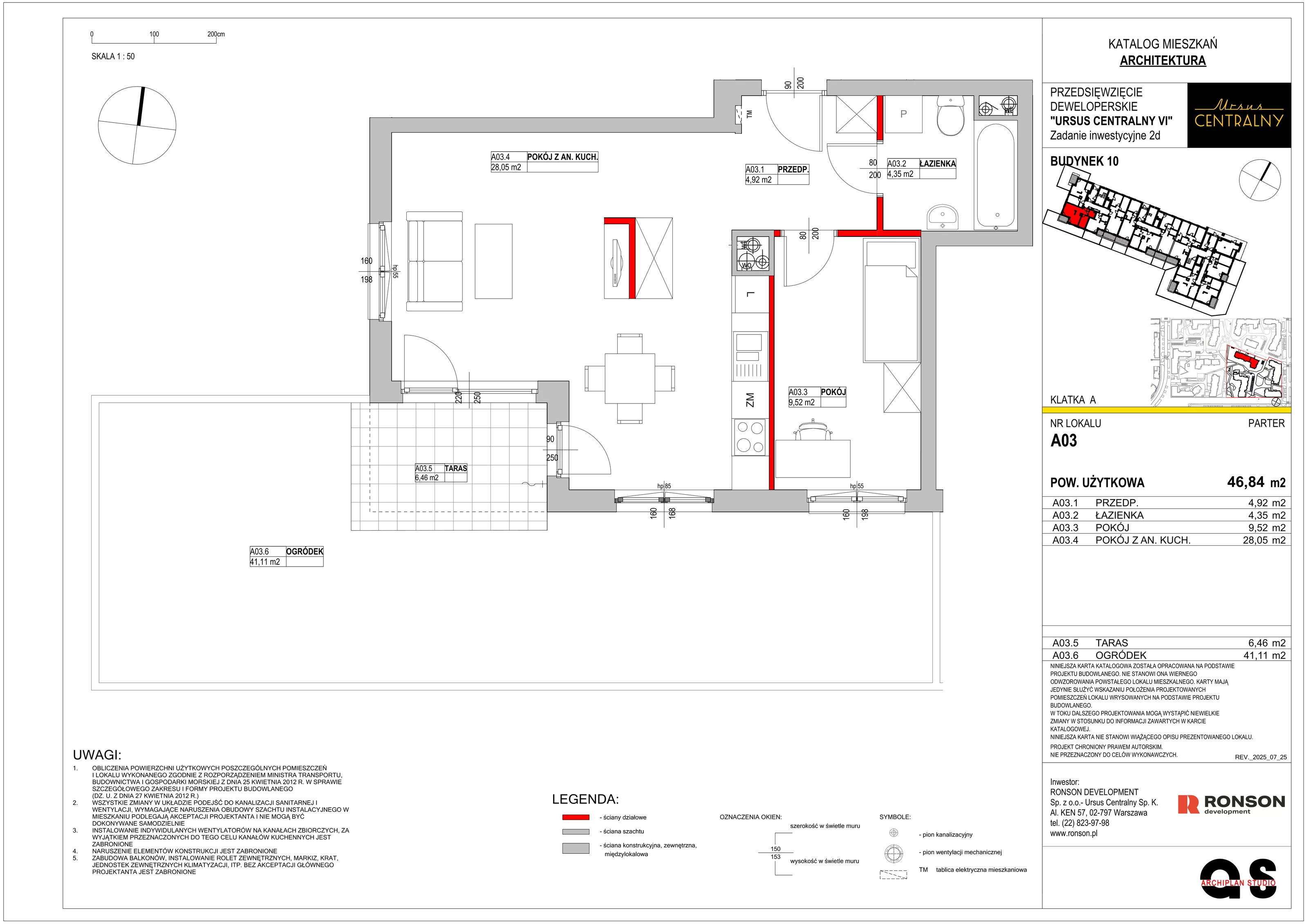 2 pokoje, mieszkanie 47,45 m², parter, oferta nr 10A03, Ursus Centralny, Warszawa, Ursus, Szamoty, ul. Kazimierza Gierdziejewskiego