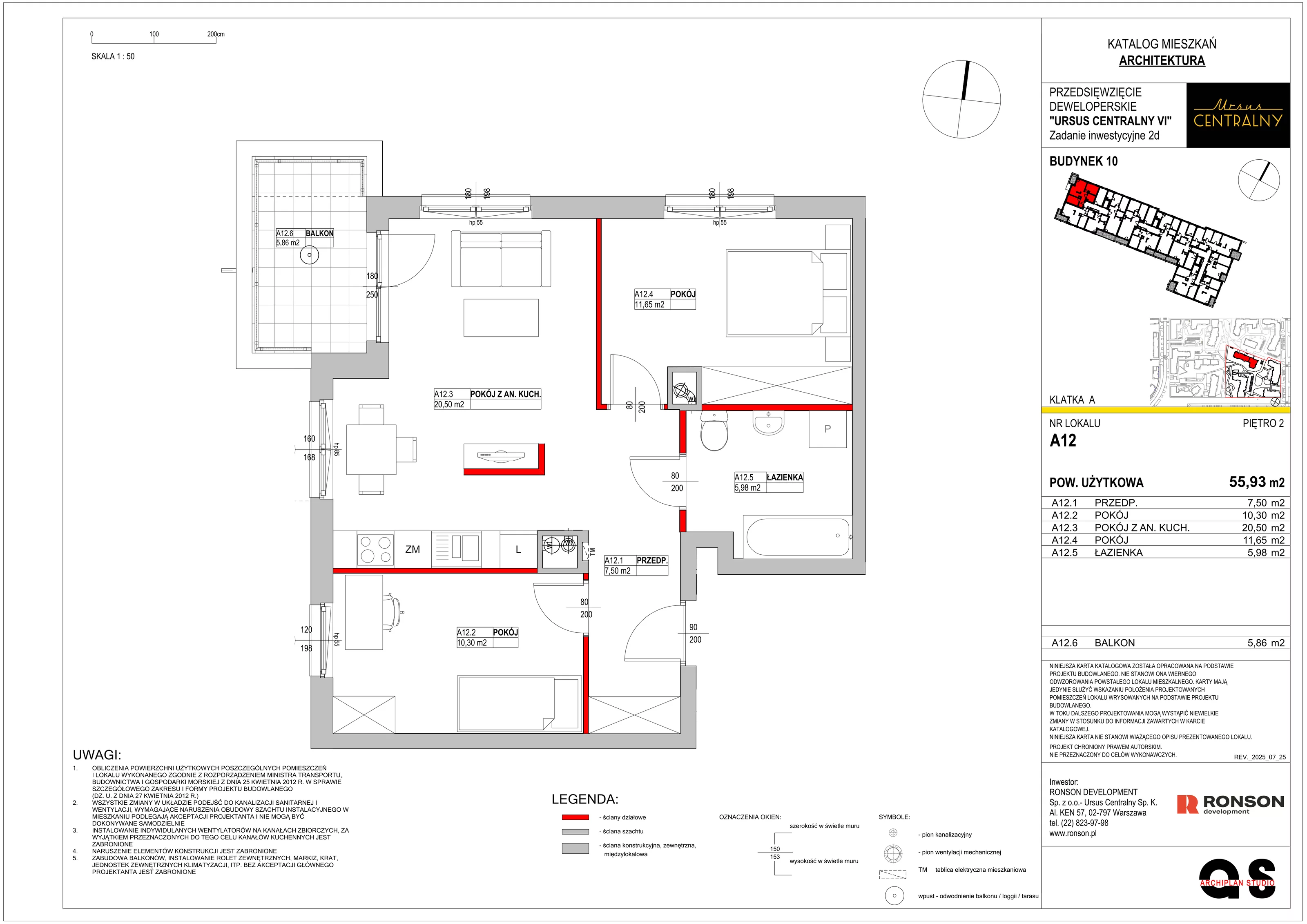 3 pokoje, mieszkanie 56,88 m², piętro 2, oferta nr 10A12, Ursus Centralny, Warszawa, Ursus, Szamoty, ul. Kazimierza Gierdziejewskiego