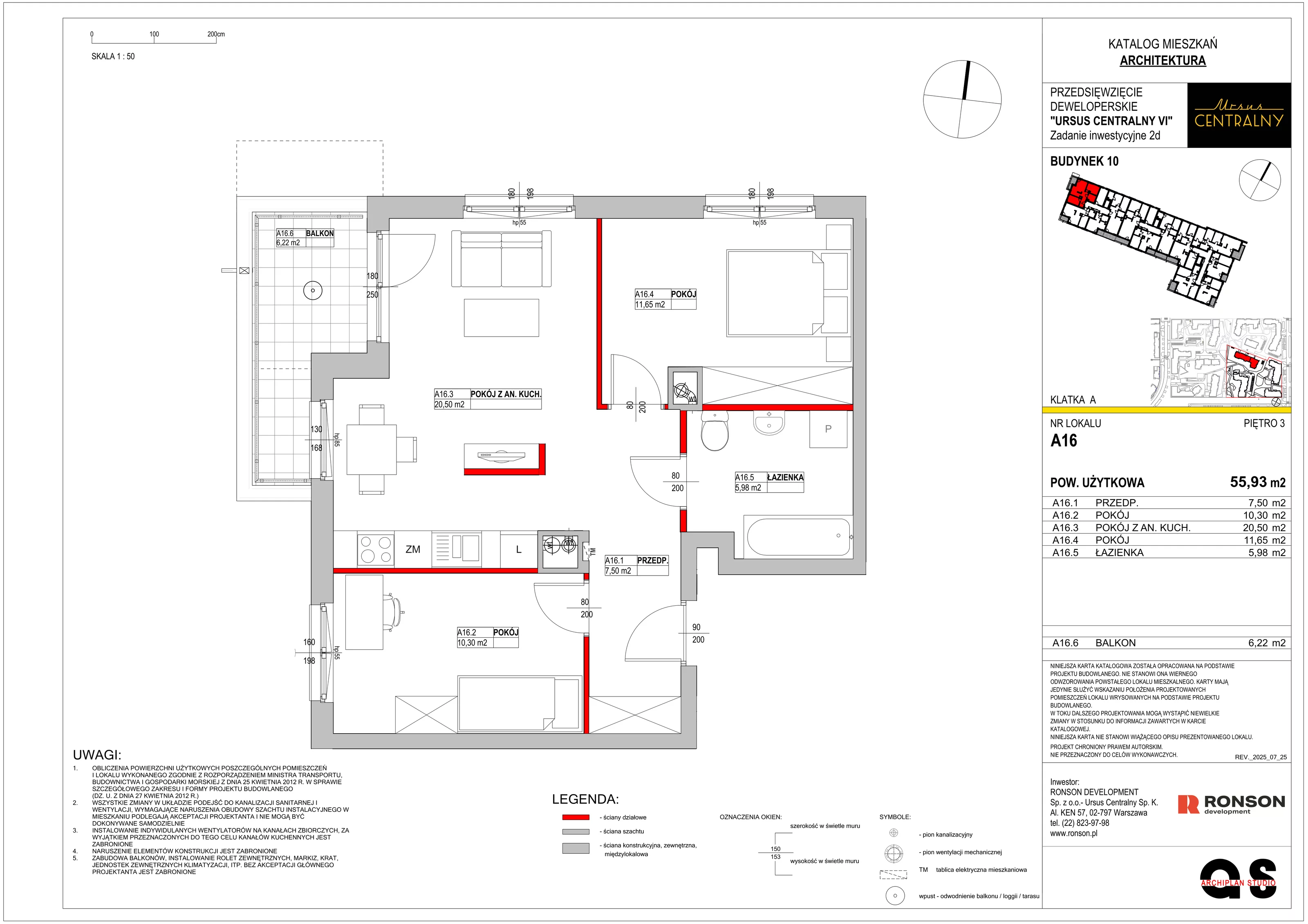 3 pokoje, mieszkanie 56,88 m², piętro 3, oferta nr 10A16, Ursus Centralny, Warszawa, Ursus, Szamoty, ul. Kazimierza Gierdziejewskiego