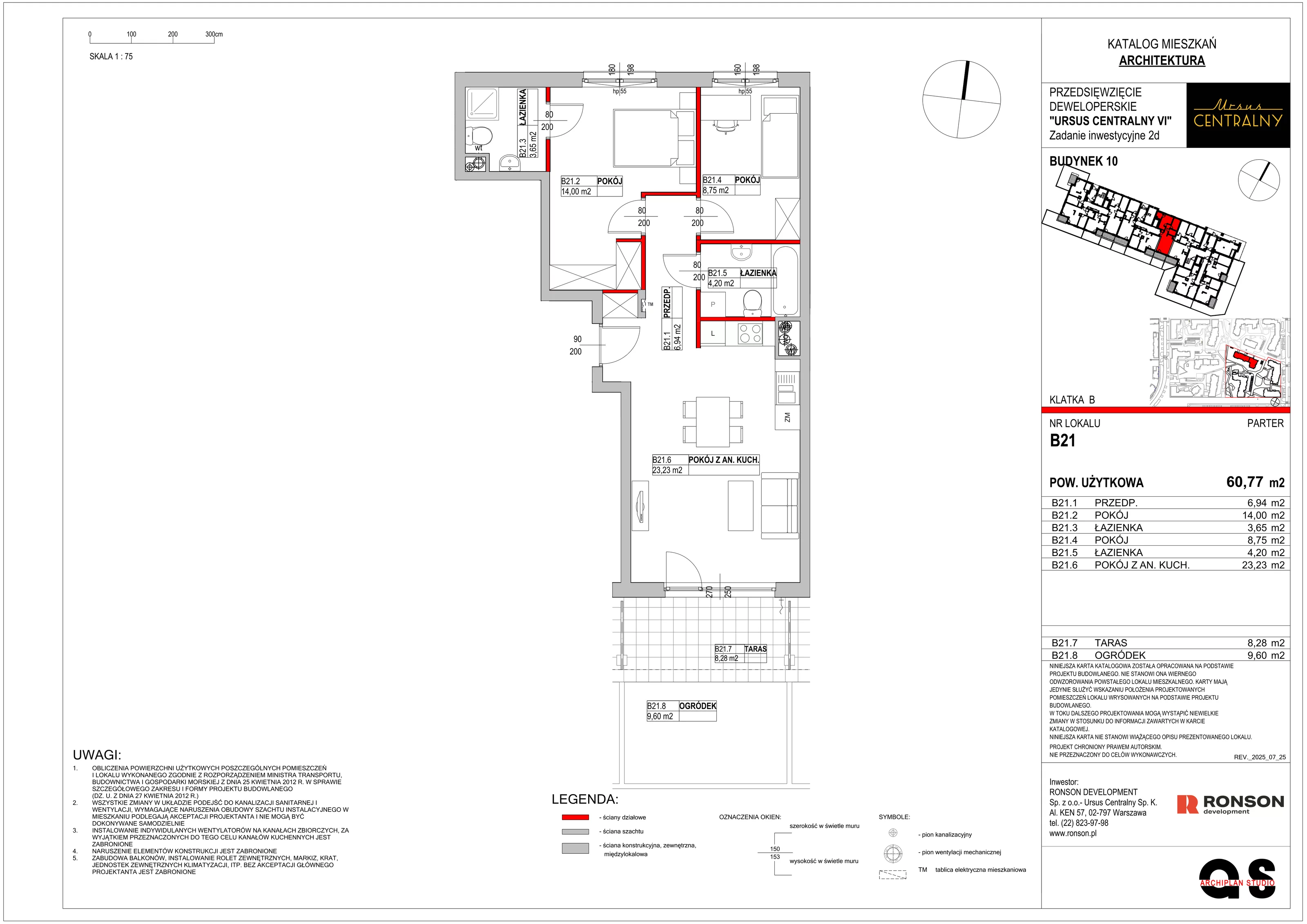 3 pokoje, mieszkanie 61,65 m², parter, oferta nr 10B21, Ursus Centralny, Warszawa, Ursus, Szamoty, ul. Kazimierza Gierdziejewskiego