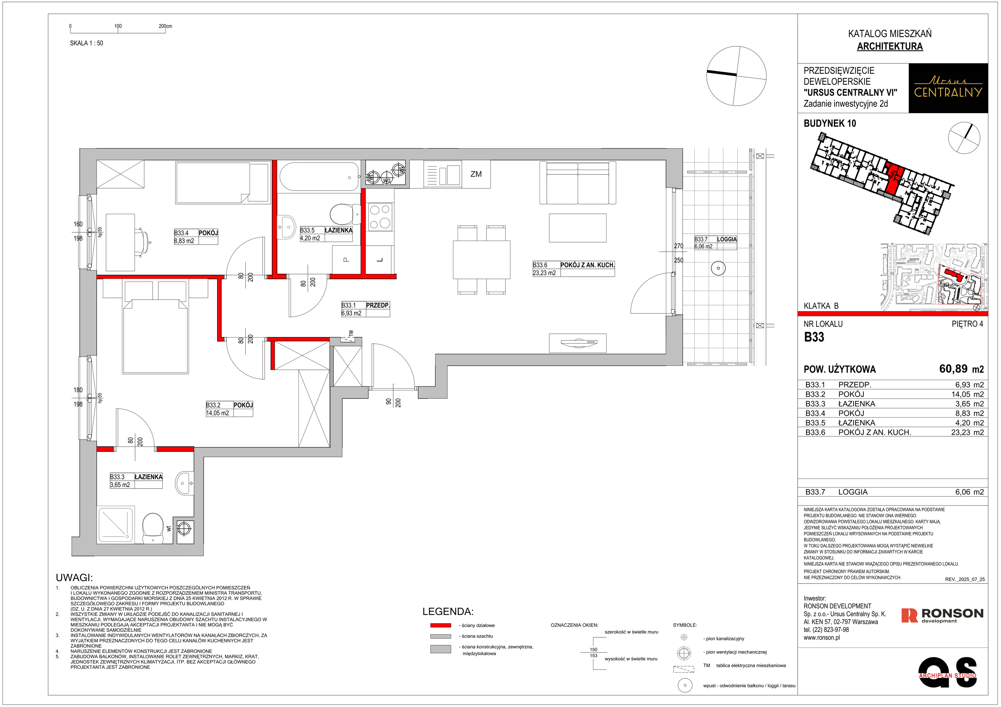 3 pokoje, mieszkanie 61,65 m², piętro 4, oferta nr 10B33, Ursus Centralny, Warszawa, Ursus, Szamoty, ul. Kazimierza Gierdziejewskiego