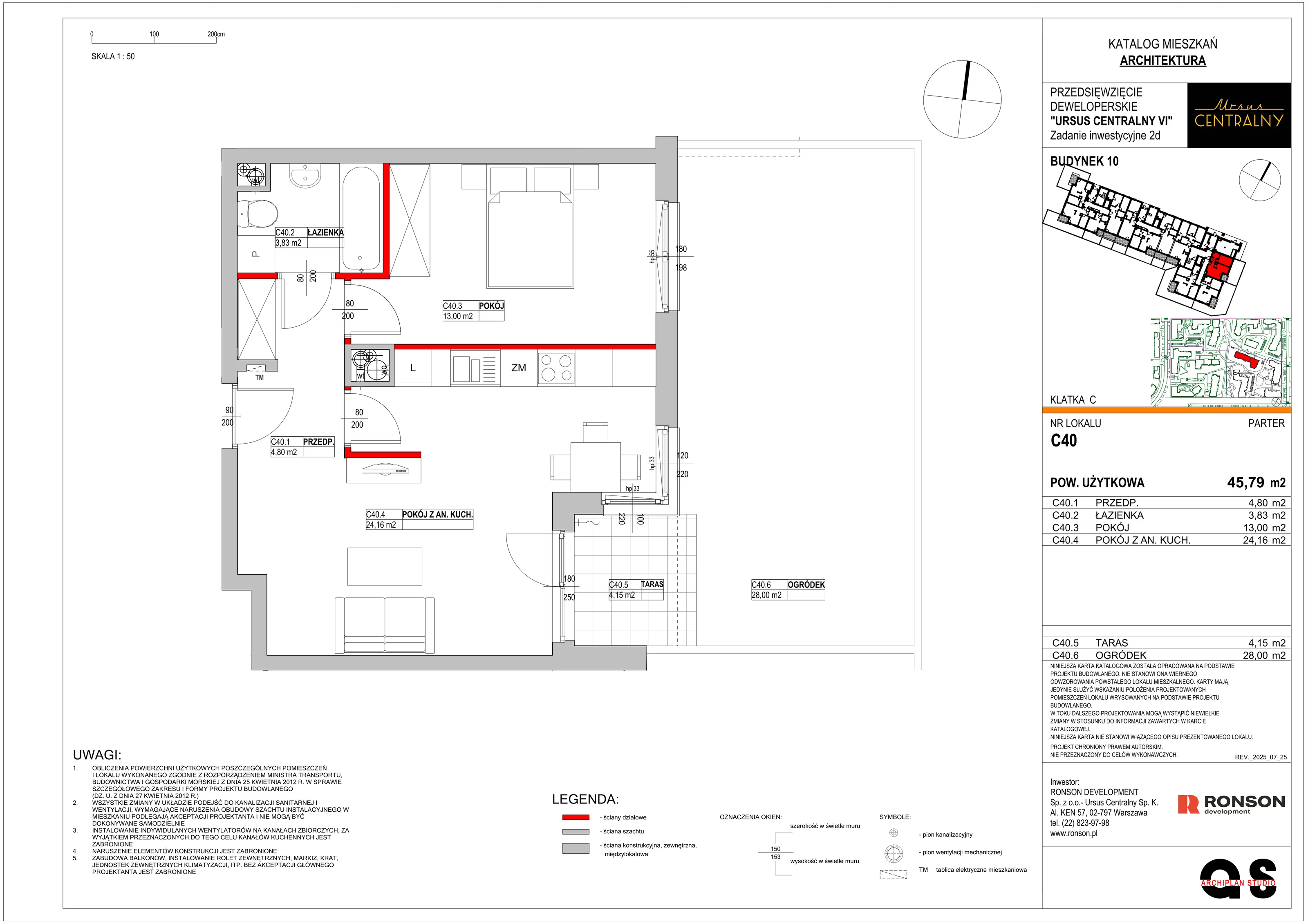 2 pokoje, mieszkanie 46,45 m², parter, oferta nr 10C40, Ursus Centralny, Warszawa, Ursus, Szamoty, ul. Kazimierza Gierdziejewskiego