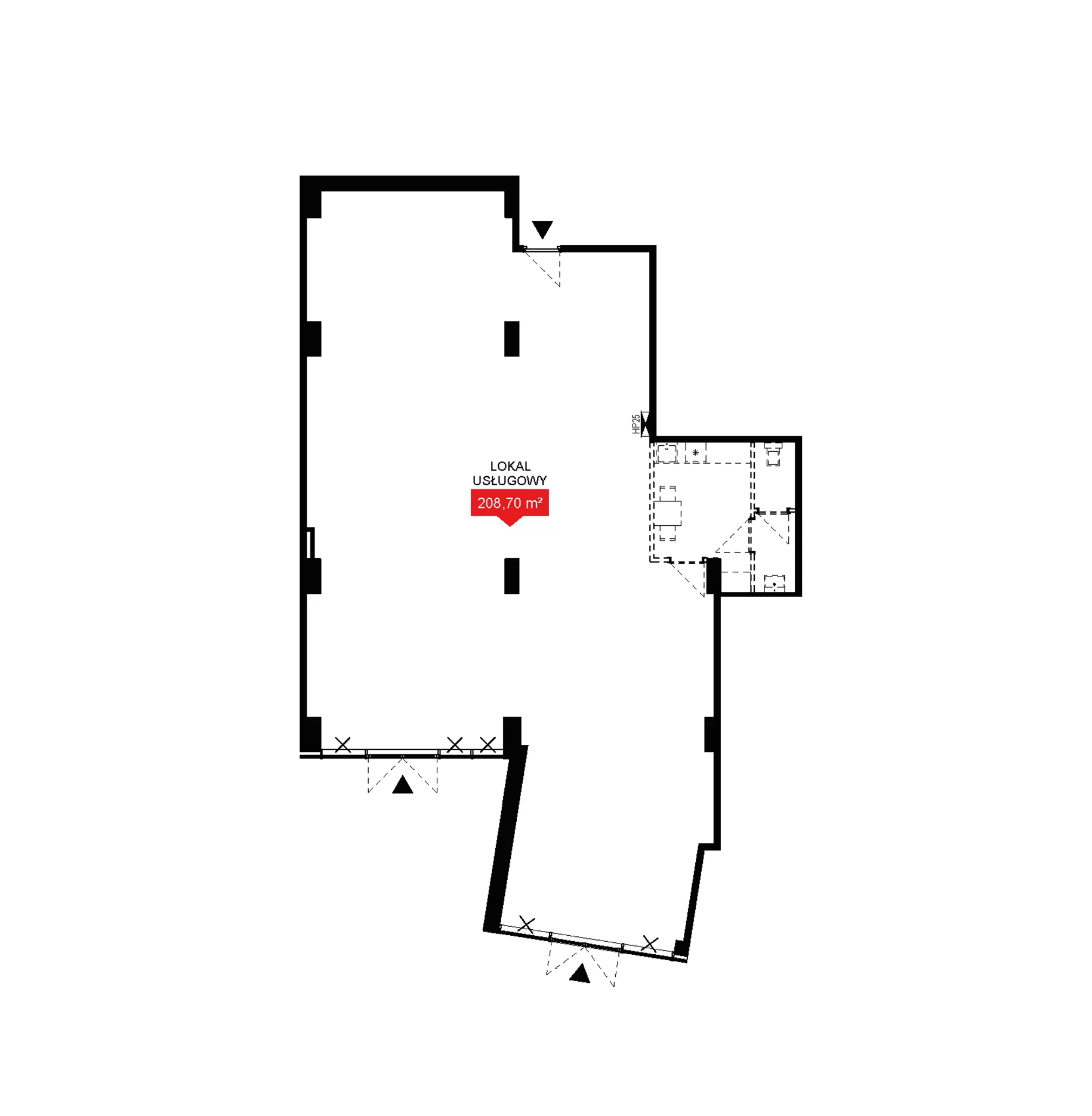 1 pokój, lokal inwestycyjny 25,36 m², piętro 1, oferta nr A1 005LU, 29L - lokale inwestycyjne, Kraków, Prądnik Biały, Górka Narodowa, ul. Nad Strugą 17