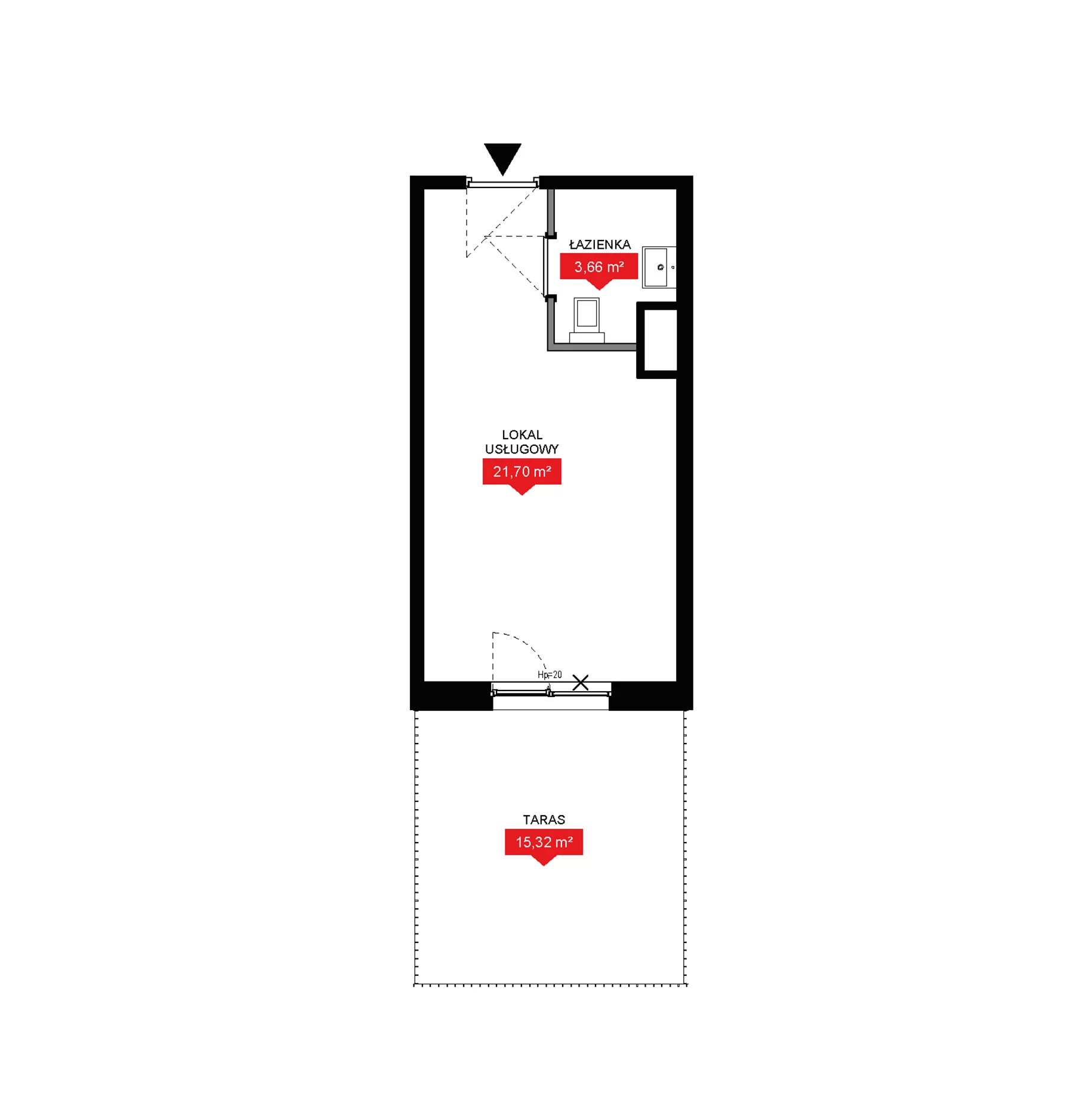1 pokój, lokal inwestycyjny 25,36 m², piętro 1, oferta nr A1 007LU, 29L - lokale inwestycyjne, Kraków, Prądnik Biały, ul. Nad Strugą 17